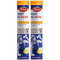 Produktbild von Abtei Sport Iso Aktiv Vitamine und Mineralstoffe Brausetabletten Zitrone für Sportler glutenfrei laktosefrei