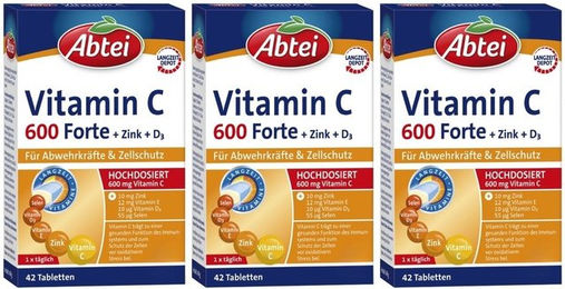Abtei Vitamin C Tabletten 600 mg – Bild 1 von 1