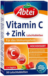 Abtei Vitamin C und Zink Lutschtabletten mit Acerola und Hagebutte 30 Stück – Bild 1 von 2