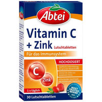 Produktbild von Abtei Vitamin C und Zink Lutschtabletten mit Acerola und Hagebutte 30 Stück