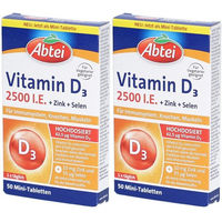 Produktbild von Abtei Vitamin D3 2500 I.E. mit Zink und Selen Tabletten für Erwachsene 100 Stück