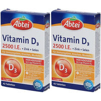 Produktbild von Abtei Vitamin D3 2500 I.E. mit Zink und Selen Tabletten für Erwachsene