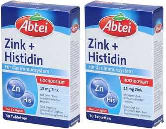 Abtei Zink + Histidin Tabletten mit Zinkgluconat – Bild 1 von 1