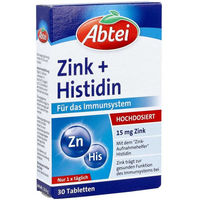Produktbild von Abtei Zink und Histidin Tabletten mit Zinkgluconat 30 Stück