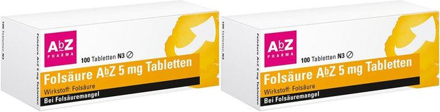AbZ Folsäure 5 mg Tabletten für Schwangere und Stillende 200 Stück – Bild 1 von 1