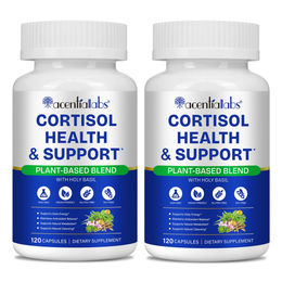Acential Labs Cortisol Support Komplex Ashwagandha und Magnesium Kapseln vegan und glutenfrei, 2x 120 Kapseln – Bild 1 von 3