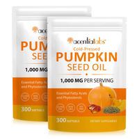 Produktbild von Acential Labs Kürbiskernöl und Sägepalmenöl Kapseln für Männer 300 Softgels