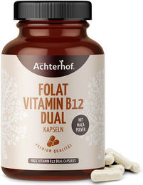 Achterhof Folat Vitamin B12 Folsäure Kapseln für Schwangere und Stillende 120 Kapseln – Bild 1 von 1