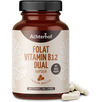 Produktbild von Achterhof Folat Vitamin B12 Folsäure Kapseln für Schwangere und Stillende 120 Kapseln