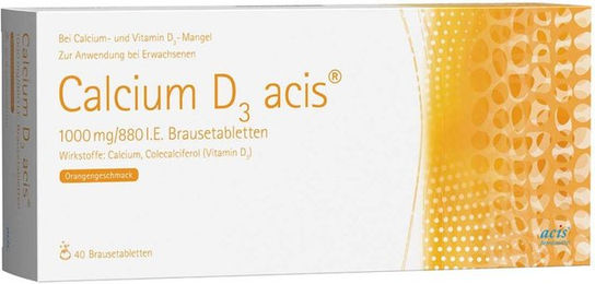 acis Calcium D3 Brausetabletten 1000 mg/880 I.E. 40 Stück – Bild 1 von 1