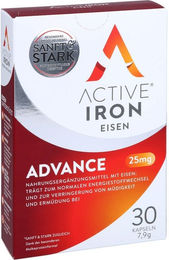 Active Iron Eisen Advance Solvotrin Therapeutics Eisen Sulfat 25 mg Kapseln 30 Stück für Schwangere, Stillende und Kinder – Bild 1 von 2