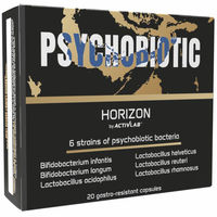 Produktbild von Activlab Horizon Psychobiotic Probiotikum Kapseln mit 6 Bakterienstämmen und FOS Präbiotikum