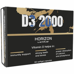 Activlab Horizon Vitamin D3 2000 I.E. 50 µg Kapseln für Erwachsene 60 Stück – Bild 1 von 2