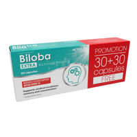 Produktbild von Activlab Pharma Biloba Extra Mikronährstoff-Komplex mit Ginkgo Biloba, Magnesium, B-Vitaminen, Lecithin und DHA, 60 Kapseln