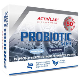 Activlab Probiotic Xtra Kapseln mit 10 probiotischen Stämmen und 50 Mrd. CFU, vegan und ohne Gelatine, für Kinder, 30 Kapseln – Bild 1 von 2