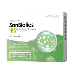 Activlab SanBiotics IBS Probiotikum mit Lactobacillus plantarum LP09 10 Mrd. CFU laktosefrei und glutenfrei 20 magensaftresistente Kapseln – Bild 1 von 1