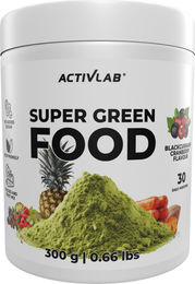 Activlab Super Green Food Superfood-Mischung mit Spirulina, Chlorella, schwarzer Johannisbeere und Cranberry Pulver, zuckerfrei und vegetarisch, 300 g – Bild 1 von 1
