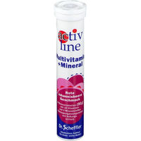 Produktbild von activline Multivitamin + Mineral Brausetabletten Rote Johannisbeere