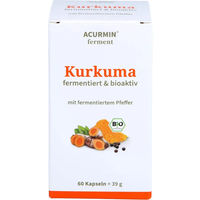 Produktbild von Acurmin Ferment BIO Kurkuma Pulver Kapseln vegan 60 Stück