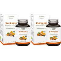 Produktbild von Acurmin ferment BIO Kurkuma Pulver Kapseln vegan von Cellavent Healthcare GmbH 120 Stück