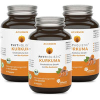 Produktbild von Acurmin Phytholistic Cellavent Healthcare Bio-Curcuma-Extrakt Kapseln 180 Stück vegan und ohne Zusatzstoffe