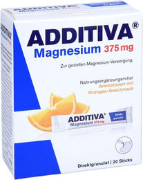 ADDITIVA Magnesium 375 mg Direktgranulat Sticks Orange 20 Stück – Bild 1 von 1