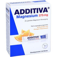 Produktbild von ADDITIVA Magnesium 375 mg Direktgranulat Sticks Orange 20 Stück