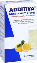 Additiva Magnesium 375 mg mit Vitamin B Komplex und Vitamin C Brausetabletten 120 Stück – Bild 1 von 1