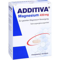Produktbild von ADDITIVA Magnesium 400 mg Tabletten 60 Stück für Schwangere, Stillende und Senioren