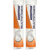 Produktbild von ADDITIVA Multivitamin Brausetabletten Orangen-Geschmack für Sportler, Senioren sowie Schwangere und Stillende