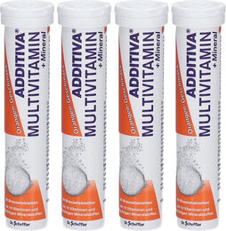 ADDITIVA Multivitamin + Mineral Brausetabletten Orangen-Geschmack für Kinder, Sportler, Senioren sowie Schwangere und Stillende – Bild 1 von 1