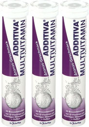 ADDITIVA Multivitamin Mineral Coffein Brausetabletten Ananas-Geschmack 60 Stück – Bild 1 von 1