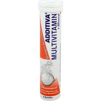 Produktbild von ADDITIVA Multivitamin + Mineral von Dr. Scheffler Brausetabletten Orangen-Geschmack 20 Stück