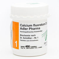 Produktbild von Adler Pharma Biochemie nach Dr. Schüßler Nr. 1 Calcium fluoratum D12 Tabletten 400 Stück