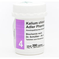 Produktbild von Adler Pharma Biochemie nach Dr. Schüßler Nr. 4 Kalium chloratum D6 Tabletten 200 Stück