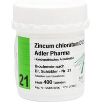 Produktbild von Adler Pharma Biochemie Nr. 21 Zincum chloratum D12 Tabletten 400 Stück
