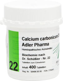 Adler Pharma Biochemie Nr. 22 Calcium Carbonicum D12 Tabletten 400 Stück – Bild 1 von 1