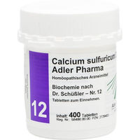 Produktbild von Adler Pharma Calcium Sulfuricum D6 Tabletten nach Dr. Schüßler Nr. 12