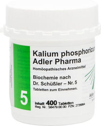 Adler Pharma Kalium phosphoricum D6 Biochemie nach Dr. Schüßler Tabletten 400 Stück – Bild 1 von 1