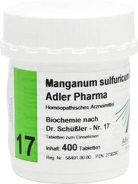 Adler Pharma Manganum sulfuricum D12 Biochemie nach Dr. Schüßler Tabletten 400 Stück – Bild 1 von 1