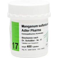 Produktbild von Adler Pharma Manganum sulfuricum D12 Biochemie nach Dr. Schüßler Tabletten 400 Stück