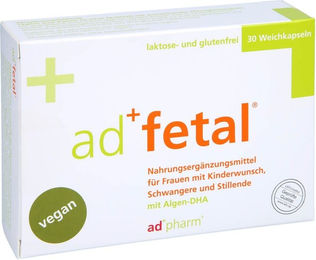 adpharm adfetal Schwangerschaftsvitamine Kapseln vegan laktosefrei glutenfrei 30 Stück – Bild 1 von 1