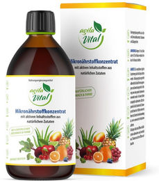 Agila Vital Mikronährstoffkonzentrat Flüssig glutenfrei laktosefrei zuckerfrei ohne Zusatzstoffe für Erwachsene und Kinder – Bild 1 von 3