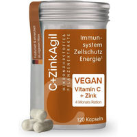 Produktbild von AgilNature C+ZinkAgil Kapseln mit Ascorbinsäure vegan für Erwachsene 120 Stück