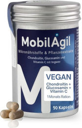 AgilNature MobilAgil Gelenk Komplex mit Chondroitin, Glucosamin, Vitamin C und Ingwer, 90 vegane Kapseln, glutenfrei und laktosefrei – Bild 1 von 3