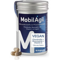 Produktbild von AgilNature MobilAgil Gelenk Komplex mit Chondroitin, Glucosamin, Vitamin C und Ingwer, 90 vegane Kapseln, glutenfrei und laktosefrei