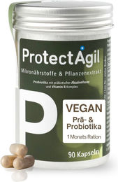 AgilNature Prä- & Probiotika Komplex mit Bacillus coagulans, B-Vitaminen & Akazienfaser, 90 vegane Kapseln, glutenfrei und laktosefrei für Erwachsene – Bild 1 von 4