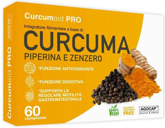 Agocap Pharma Kurkuma Piperin Komplex Tabletten vegan ohne Zusatzstoffe – Bild 1 von 2