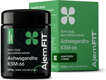 AjemFIT Ashwagandha KSM66 Pulver ohne Zusatzstoffe 100 g – Bild 1 von 1