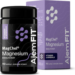AjemFIT Magnesiumbisglycinat mit Vitamin B6 ohne Zusatzstoffe 90 Kapseln – Bild 1 von 2